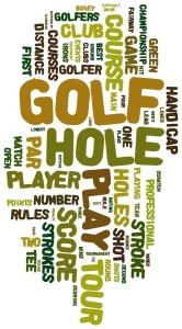 Golf tag cloud